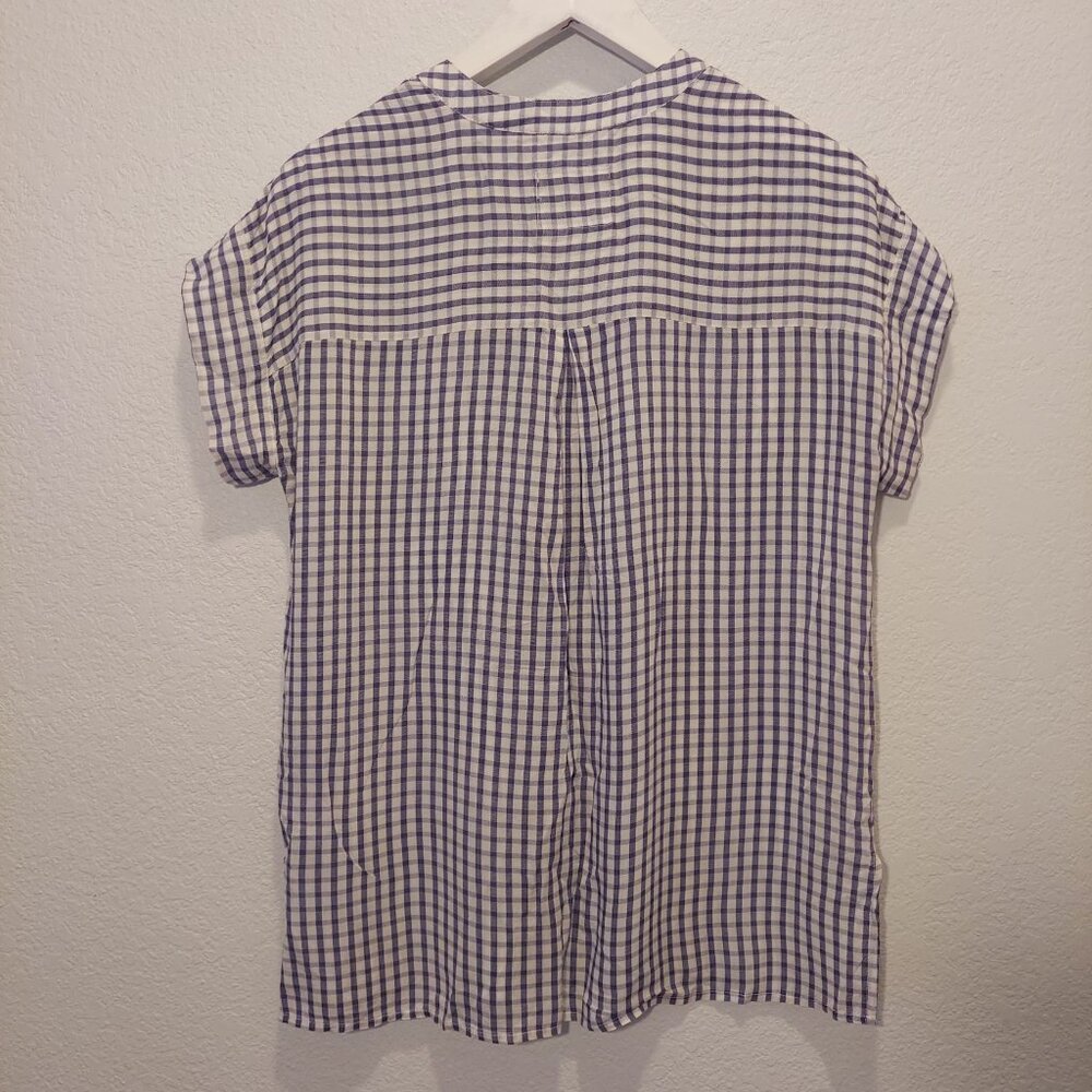 RAILS Blue & White Gingham Check Short Sleeve Button Down - Picture 9 of 10